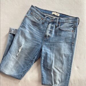 Madewell High Rise Skinny Blue Denim Jeans